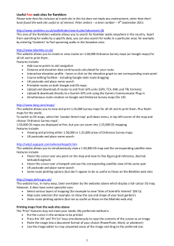 Useful free web sites for Ramblers