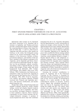 chapter 4 first spanish period vertebrate use in st. augustine and in
