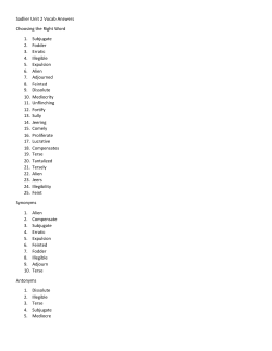 Sadlier Unit 2 Vocab Answers