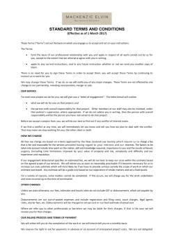 standard terms and conditions
