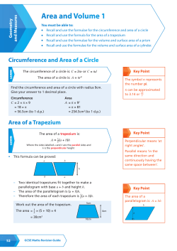 Area and Volume 1
