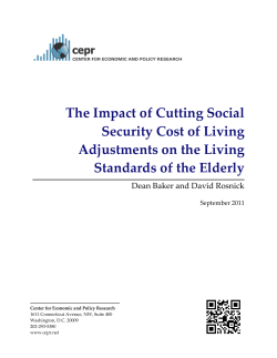 The Impact of Cutting Social Security Cost of Living