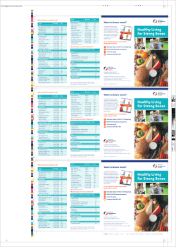 Healthy Living for Strong Bones