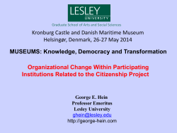 MUSEUMS: Knowledge, Democracy and Transformation