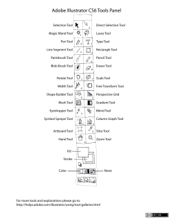 Tools table for Adobe Illustrator
