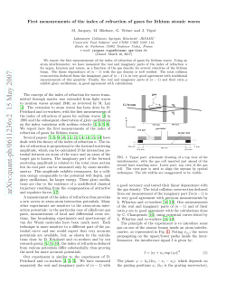 First measurements of the index of refraction of gases for lithium
