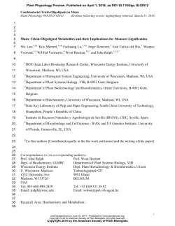 Maize Tricin-Oligolignol Metabolites and their