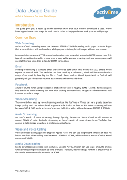 Data Usage Guide