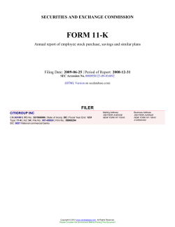CITIGROUP INC - SECDatabase.com