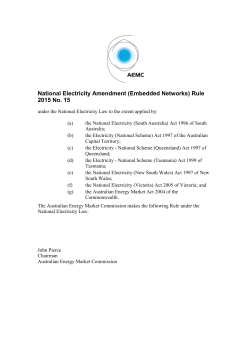 National Electricity Amendment (Embedded Networks) Rule