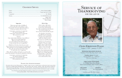 View Programme - Bodden Funeral Services