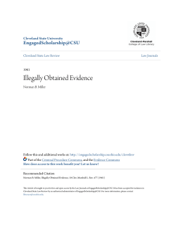 Illegally Obtained Evidence