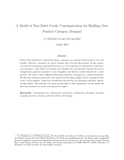 A Model of Two-Sided Costly Communication for Building New