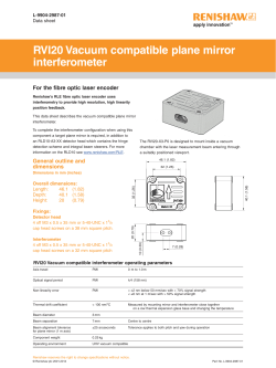 RVI20 Vacuum compatible plane mirror interferometer