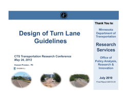 Design of Turn Lane Guidelines - Center for Transportation Studies