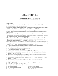 chapter ten mathematical systems