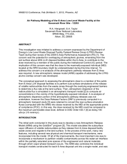 Air Pathway Modeling of the E-Area Low