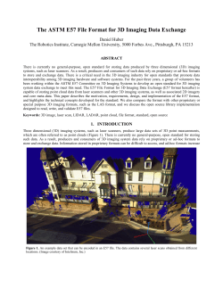 The ASTM E57 File Format for 3D Imaging Data