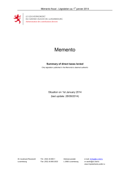 UNOFFICIAL SUMMARY OF DIRECT TAXES LEVIED