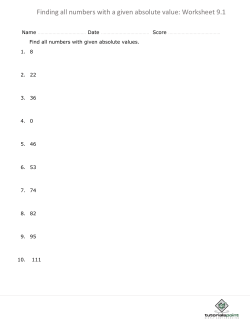 Finding all numbers with a given absolute value