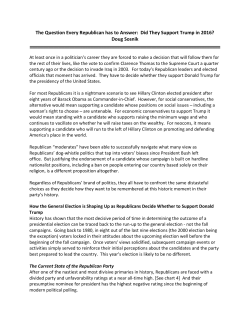 The Question Every Republican has to Answer: Did They Support