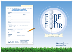 Credit Card Number - North Adelaide Golf Course