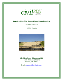 Construction Site Storm Water Runoff Control Course ID: STO