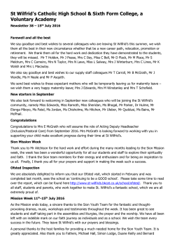 to 15 07 16 letter 38 - St Wilfrid`s Catholic High School