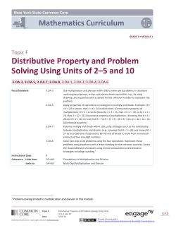 Distributive Property and Problem Solving Using Units