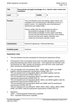 20962 Demonstrate knowledge of ac electric motor control