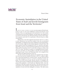 Economic Assimilation in the United States of Arab and Jewish