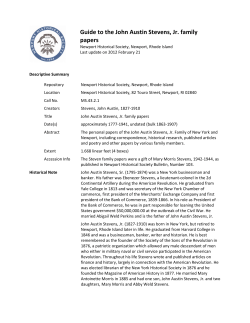 Guide to the John Austin Stevens, Jr. family papers