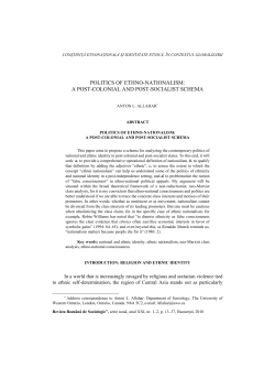 politics of ethno-nationalism: a post-colonial and post
