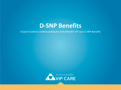 D-SNP Benefits - Providers