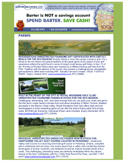 passes - Barter Network