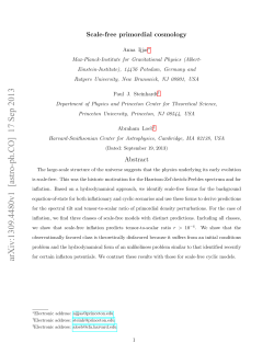 Scale-free primordial cosmology