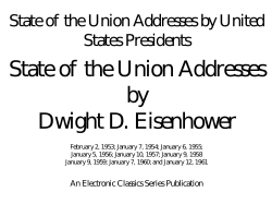 Eisenhower`s State of the Union Addresses What a real president