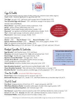 Menu - Miss Portland Diner