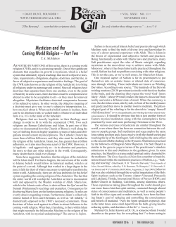 Mysticism and the Coming World Religion &mdash; Part