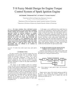 T-S Fuzzy Model Design for Engine Torque Control System of Spark