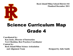 Science Curriculum Map Grade 4 - Rock Island
