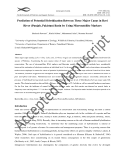 Prediction of Potential Hybridization Between Three Major Carps in
