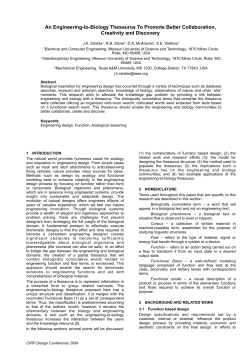 An Engineering-to-Biology Thesaurus To Promote Better