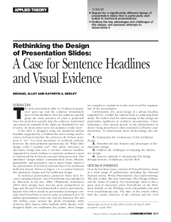 A Case for Sentence Headlines and Visual Evidence