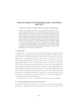 Theoretical analysis of the foil bearings dynamic characteristics