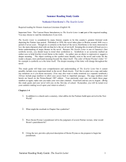 Scarlet Letter - Twinsburg City Schools