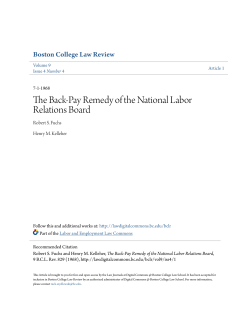 The Back-Pay Remedy of the National Labor Relations Board