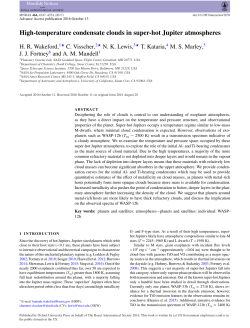 High-temperature condensate clouds in super
