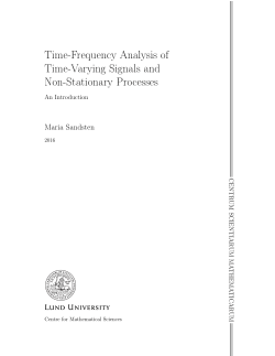 Time-Frequency Analysis of Time