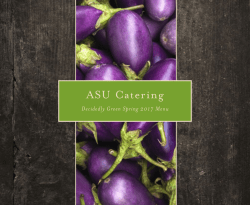Decidedly Green Catering Menu - Sun Devil Dining